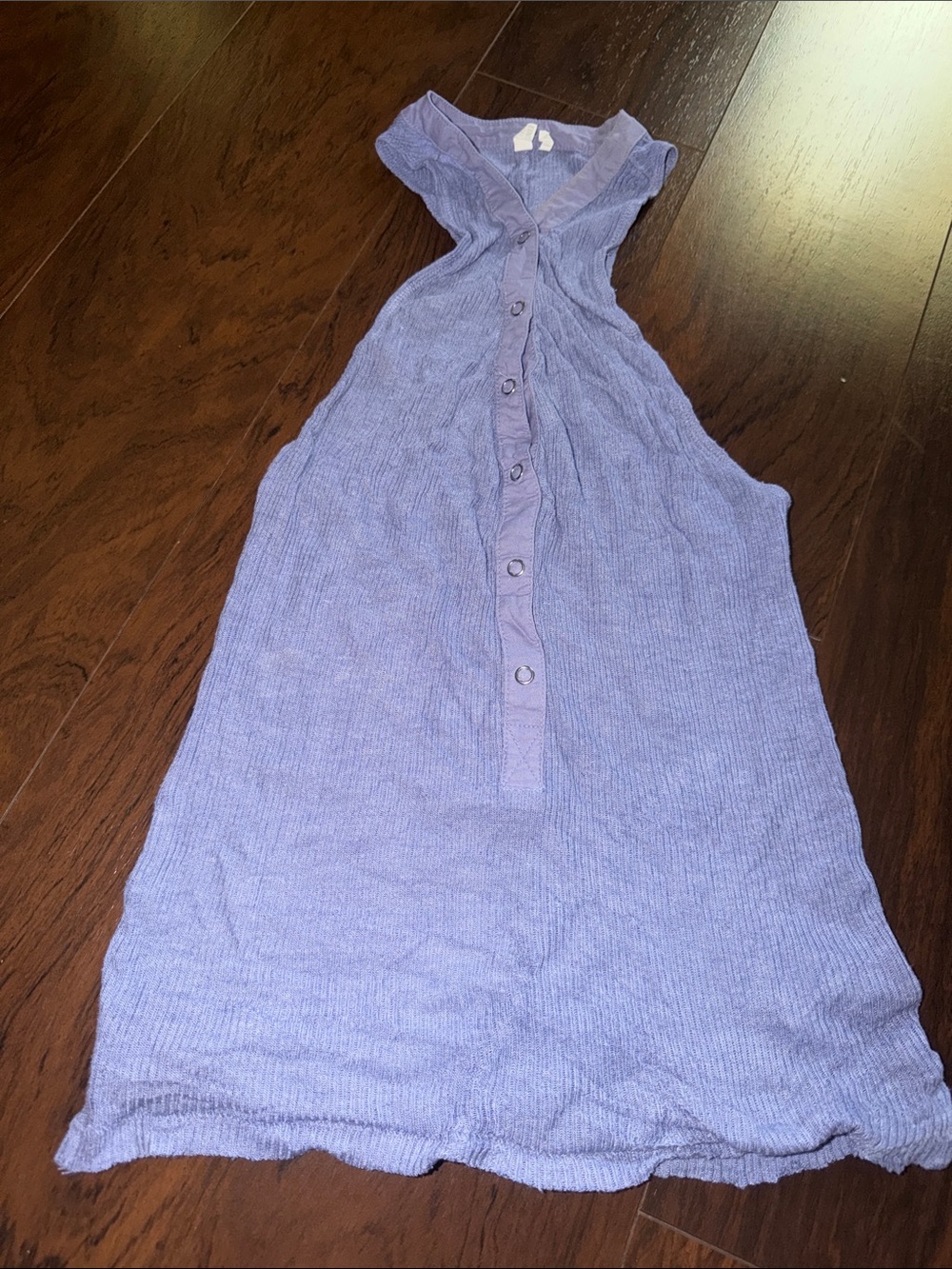 Urban Outfitters Lavender Ribbed Halter Button Tank